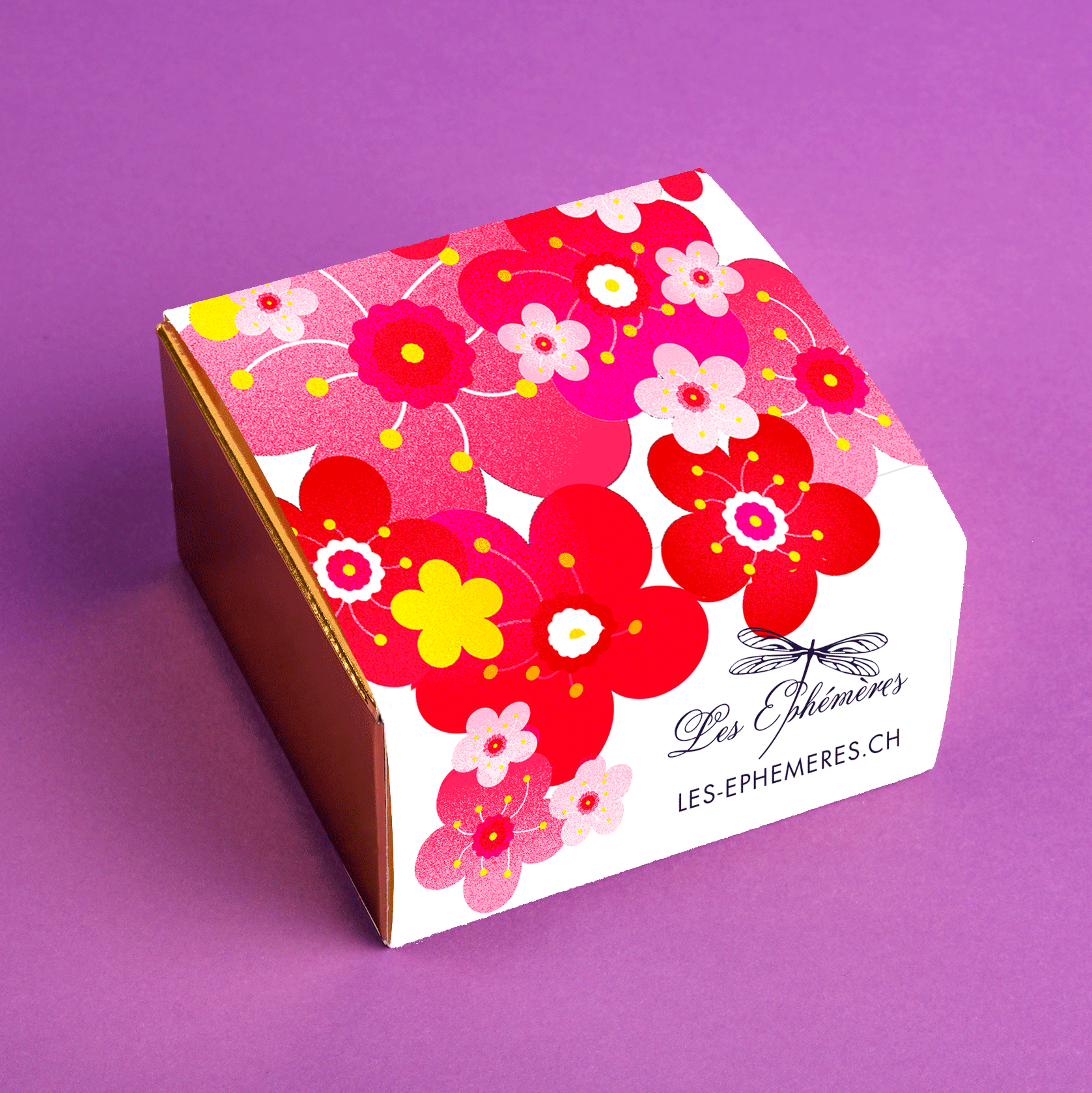 Boîte bonbons de chocolat suisse, Pâques, printemps, fleurs de cerisier